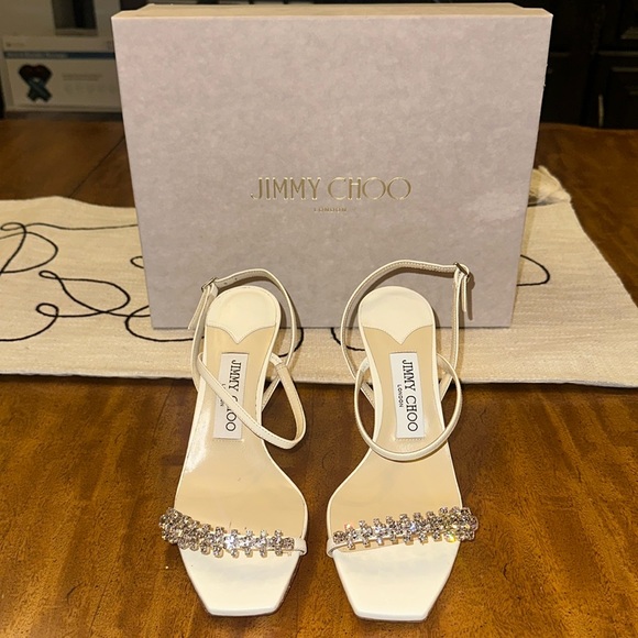 Jimmy Choo Meira Embellished High Heel Slide Sandals Size 36 NEW - Picture 11 of 16